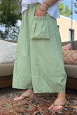 Arbi Gingham Pocket Culotte Pant Green